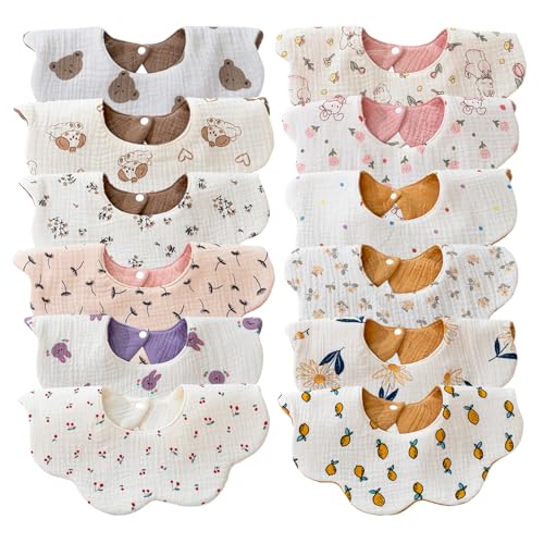 Baby Bibs Muslin Cotton Drool Teething Drooling