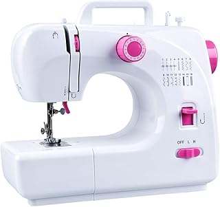 JRing Nähmaschine mit 16 Nähprogramme, Fußpedal, Freiarm Elektrische Nähmaschine Verstellbare Geschwindigkeit Profi Haushaltsnähmaschine für Dicke Stoffe