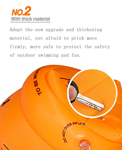 SUP Kayak Accessories Swim Arm Bands Floatation Sleeves Ring Swim Tube Emergency Survival Kit - 2 Packs Pro Inflatable Floats for Adult and Kids, Water Wings Swimming Belts Training Equipment Aid - Thumbnail 5