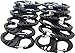 LeBeila 8 Shape Carabiner 12 Small Tactical Carabiners Clips Mini SF Spring Backpack Clasps Wiregate EDC Keychain Snap On Clip Hook Buckle for Camping Climbing Hiking Survival Gear (Black, 12PCS)
