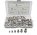 HVAZI 160PCS Metric M3 M4 M5 M6 M8 M10 Stainless Steel Rivet Nut Threaded Rivetnut Insert Nutsert Assortment Kit