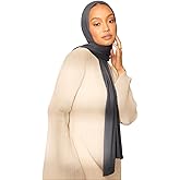 Hijab Scarf for Women Soft Muslim Hijabs Head Wrap Scarves Fashion Long Hair Shawls Stretchy Muslin Headscarf