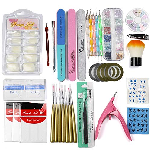Fashion Zone 10 Color Gel Nail Polish Starter Kit with 36W LED UV Lamp, Base Top Coat Manicure Tools Sets for Home or Professional Salon