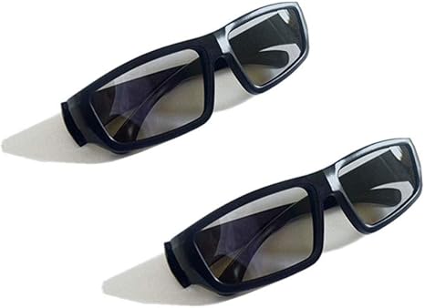 Amazon Co Jp 6パックhd 3dメガネreald 3d偏光眼鏡 映画または3d Tv コンピューター画面用大人サイズのパッシブ円形偏光ゴーグル ブラック Color 2 Pack ホーム キッチン