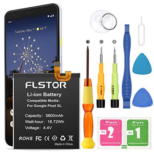 Google Pixel XL Battery Upgraded 3800mAh Li-ion FLSTOR B2PW2100 Replacement Battery for HTC Google Pixel XL (5.5 inch) Nexus M1 with Repair Tool Kits Spare Battery [24 Months]