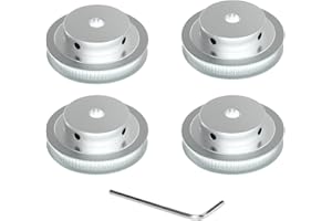 GBA-SZC GT2 Pulley 80 Teeth 5mm bore 6mm Width Timing Belt Pulley Aluminum 80T 5mm bore Pulley Wheel for Voron 2.4 for 6mm Width GT2 Timing Belt for 3D Printer,CNC (4pcs)