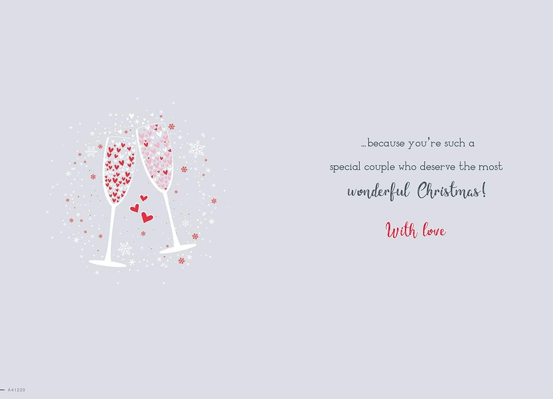 Piccadilly Greetings Modern Christmas Card Son & Daughter in Law - 9 x 6 inches, Black - Image 3
