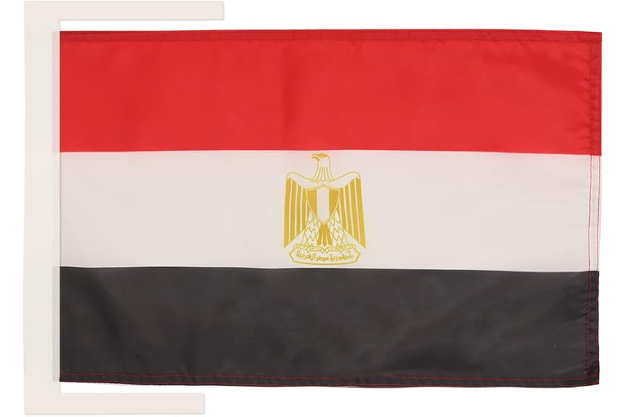 AZ FLAG Egypt Flag 18'' x 12'' cords - Egyptian SMALL flags 30 x 45cm - Banner 18x12 in
