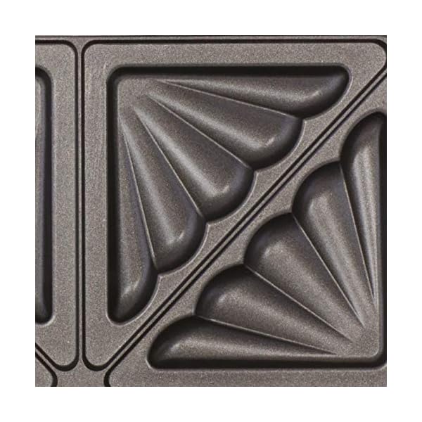 Daewoo Deep Fill 4 Slice Sandwich Maker with Extra Deep and Easy to Clean Non-Stick Ceramic Plates, Automatic…