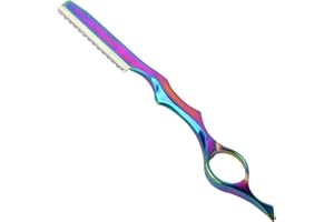 Emperoch Professional Hair Styling Razor, Stainless Steel Hair Cutting Texturizing Razor, 6.8 Inch Colorful Hair Thinning Com