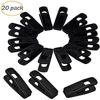 Greengoal Velvet Hangers Clips 20 Pack, Black Pants Hangers Velvet Clips, Strong Finger Flocked Clips Perfect for Thin Clothes Velvet Hangers