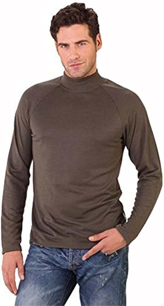MEN'S ROLL NECK SOFT COTTON LONGSLEEVE TOPS Colours(Ref1251) Amazon