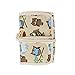 Teamoy Crochet Hook Case, Canvas Roll Bag Holder Organizer for Various Crochet Needles and Knitting Accessories, Coffee Owls