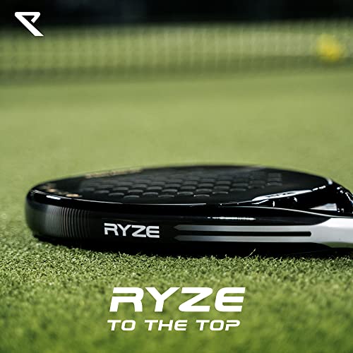 RYZE Padel Racket 100% Carbon Fibre - Maximum Power + Control - with EVA-17 Flex - Lightweight and Durable Structure - Padel Racket for Men and Women - Case Included