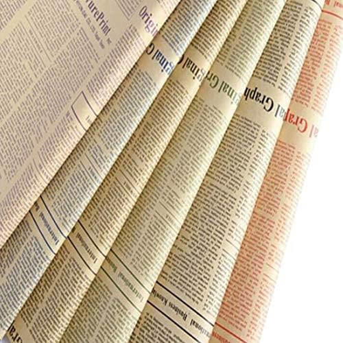 Craft Paper - Gift Wrapping Paper Vintage Spaper Wrap Double Sided Decor Kraft - Knife Blank Magnets Doilies Mache Notebook Nautical Colored Newsprint Organizer Dispenser Squares Labels