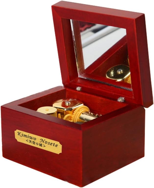 18 Note Wind-up Musical Movement Wooden Musical Box Play Edelweiss (Rosewood)