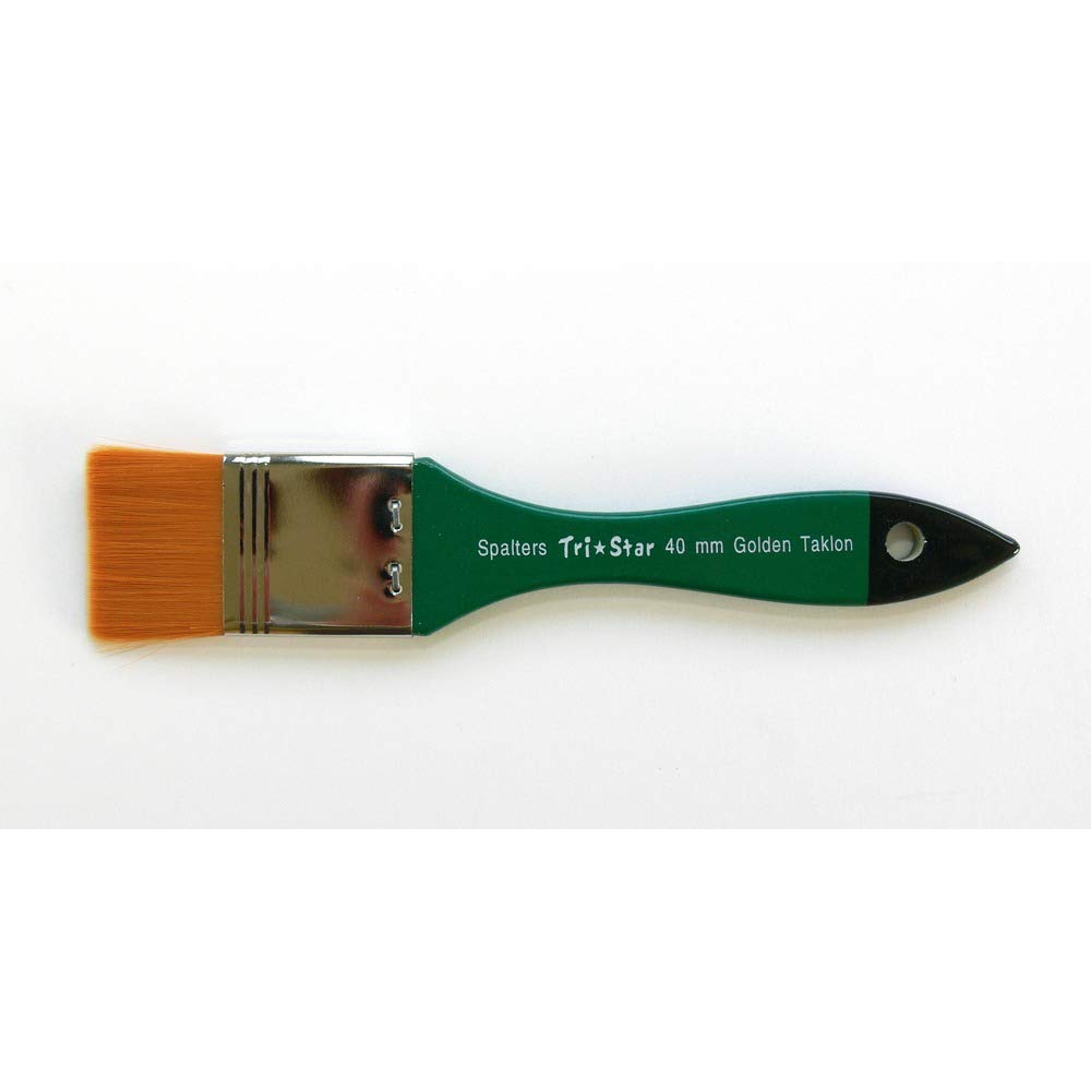 Tri Star Synthetic Hair spalter, Wood, Green, 40mm