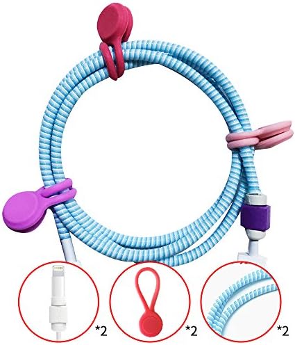 Extend the service life of data line.data wire and earphone wire protector，magnetic lock，Spring Protector Cover USB Cable Line，Spiral Wire Protectors