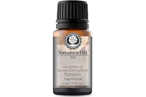 NATURE'S OIL Sweet Cinnamon Pumpkin Fragrance Oil (15ml) For Diffusers, Soap Making, Candles, Lotion, Home Scents, Linen Spray, Bath Bombs, Slime