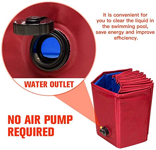 Foldable Dog Swimming Pool Bathing Tub - Portable Pet Paddling Pool for Large Dogs Cats and Children Kids Indoors Outdoors Using, X-Large