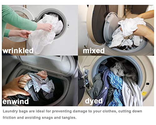 Meowoo White Drawstring Mesh Laundry Bags for Washing Machine, 27×35inch Extra Large Washing Bag Net for Delicates
