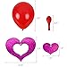 100PCS Valentines Day Red Pink White Balloons Hanging Swirls Kit, 12in Balloon Valentine's Day Wedding Bling Heart Ceiling Hanging Streamers for Sweetheart Wedding Bridal Shower Anniversary Engagement