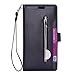 FLYEE Case Compatible with Samsung Galaxy Note 9 (6.4 inch,Released 2018),Wallet Case for Women and Girls with Card Holder,9 Card Slots Flip PU Leather Zipper Protective Case with Wrist Strap-Black