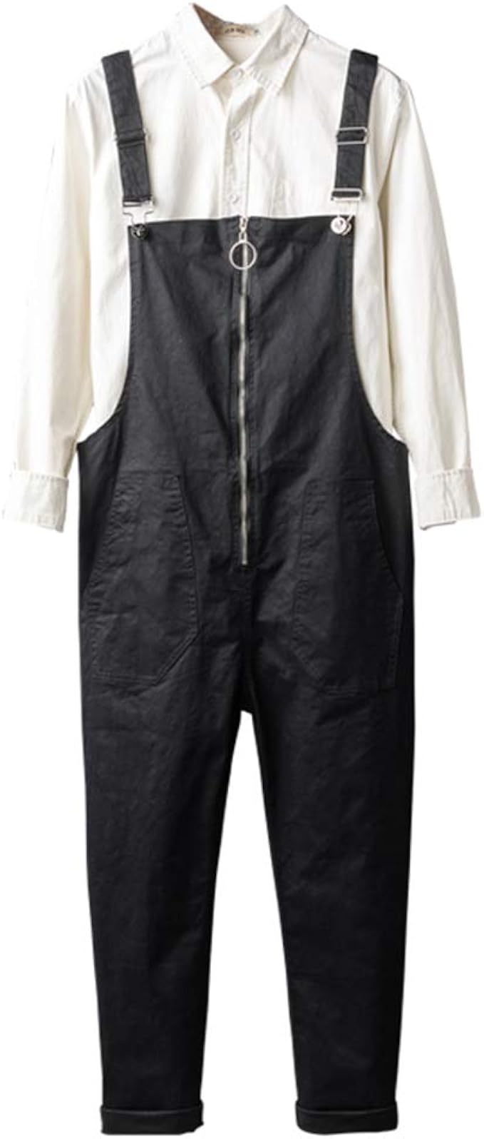 plain white overalls