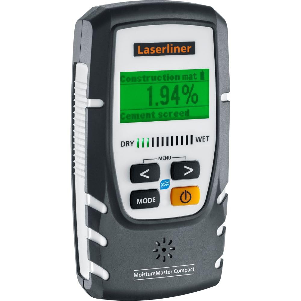 Umarex Laserliner MoistureMaster Compact Plus 082.334A Air and Material Moisture Meters (Measurement of Material Moisture for 56 Wood / 6 Building Materials Types, Data Transfer)