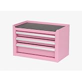 Mini 3-Drawer Pink Steel Tool Box.