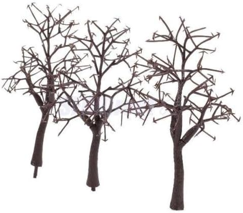SJALLEN 10 Bare Trunk Tree Branch Model Train Park Winter Scenery Layout 1:75 HO Scale