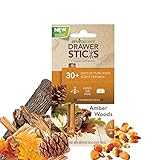 Enviroscent DrawerSticks Aroma Diffusers, Amber Woods Fragrance, Box of 4