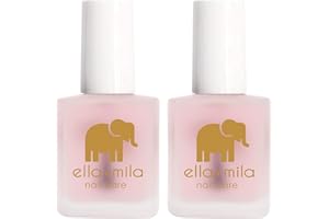 ella+mila "First Aid Kiss" Nail Strengthener and Growth Treatment - Nail Repair Solution & Growth Treatment for Thin, Brittle & Damaged Nails - Nail Hardener with Vitamin E (2-Pack)