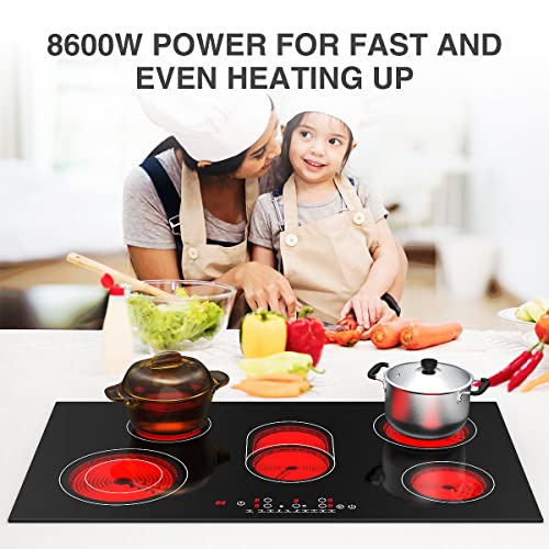 VBGK Electric cooktop 36 inch,Electric Stove burner,Builtin and