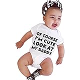Infant Baby Girl Boy Short Sleeve Letter Romper
