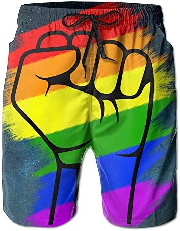Pride Resistance Fist Men's Summer Swim TrunksL
