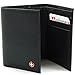 Alpine Swiss Men's Genuine Leather Trifold Wallet Black