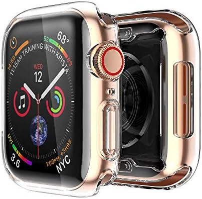 PMAX Watch Case for New Apple Watch Series 4/5, All-around Ultra-Thin Transparent TPU Scratch Resistant Screen Protector Cover for New Apple Watch Series 4/5 (40mm)