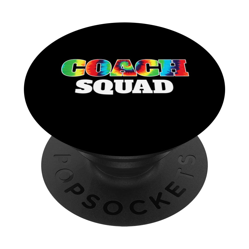 Coach Squad Tie Dye Appreciation Day Back To School PopSockets Swappable PopGrip