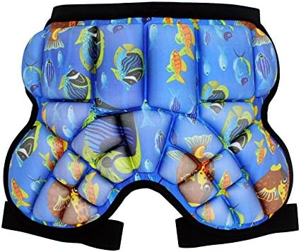 3D Protection Hip EVA Paded Pants Short Protective Gear Guard Pad Ski Skiing Skating Snowboard For Kids Ocean Blue