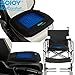 Sojoy Gel Seat Cushion for Long Sitting Cooling Gel Seat Cushion for Office Chair Breathable Chair Cushion for Pressure Pain Relief (18x17x2,Black)