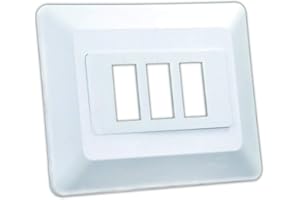 JR Products 13625 Switch Base and Face Plate - Triple, White