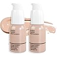 2Pcs Matte Liquid Full Coverage Foundation, Flawless Soft Matte 24HR Oil Control Full Coverage Foundation Makeup for Women, Long-Lasting Waterproof Full Coverage, 01#Nude (01+01, Pack of 2)