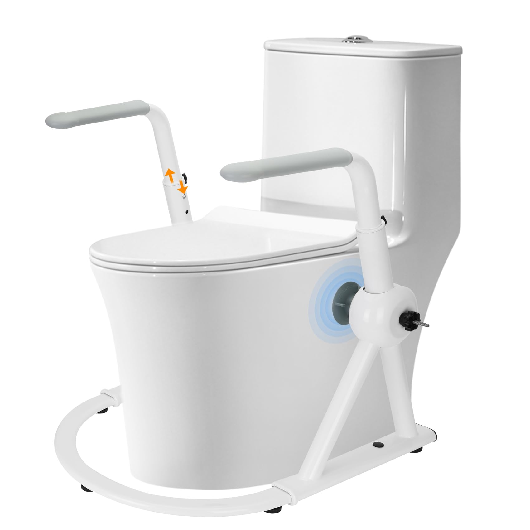 Photo 1 of Toilet Safety Rails for Elderly Handicap- 400 lbs Capacity Adjustable Safety Frame with Foldable Armrests