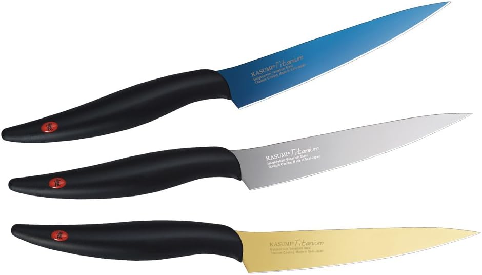 Amazon Co Jp スミカマ Sumikama 霞 Kasumi チタニウム ペティナイフ 12cm ブルー 212 B ホーム キッチン