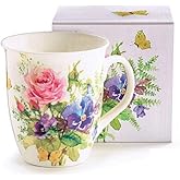 BURTON & BURTON Porcelain MUG ABUNDANT BLOOMS Holds 16 oz.