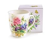 BURTON & BURTON Porcelain MUG ABUNDANT BLOOMS Holds
