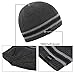 OMECHY Mens Winter Beanie Hat Oversized Warm Knit Fleece Lined Short Beanie Ski Skull Cap Grey