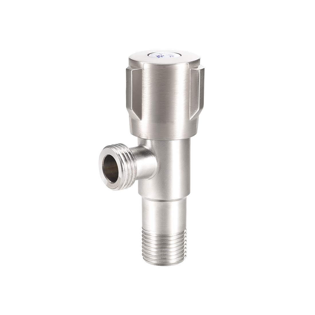 sourcing map Angle Valve Water Stop Valve, G1/2 Male Thread, 2 Ways Rotary 304 Stainless Steel