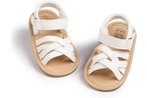 Zoolar Infant Boys Girls Sandals Breathable Premium Baby Summer Outdoor Casual Beach Shoes Lightweight Toddler Flower Bowknot Anti Slip Rubber Sole Newborn Prewalker First Crib Shoes